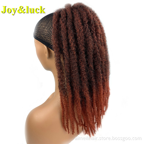 Ladies Synthetic Ponytail Wig Wholesale Price Afro Wrap Around Crochet Drawstring Ponytail 613Short Natural Soft Hair Extensions